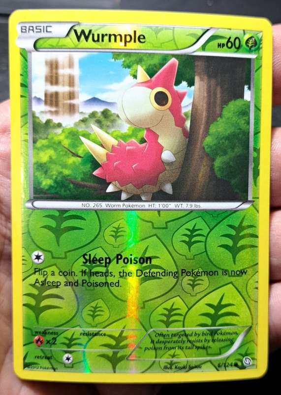 Pokemon Trading Cards - Wurmple - 6/124 - Reverse Holo - Dragons Exalted - NM
