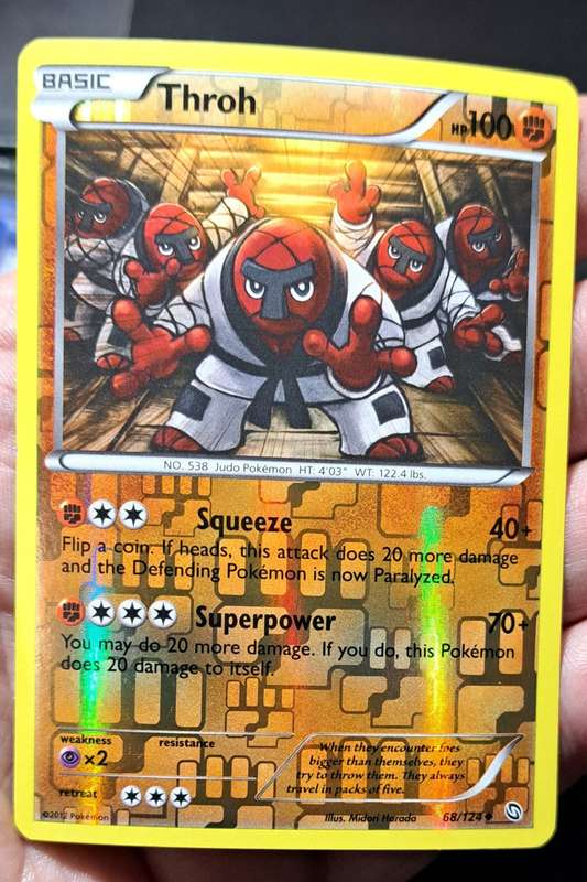 Pokemon Trading Cards - Throh - 68/124 - Reverse Holo - Dragons Exalted - NM