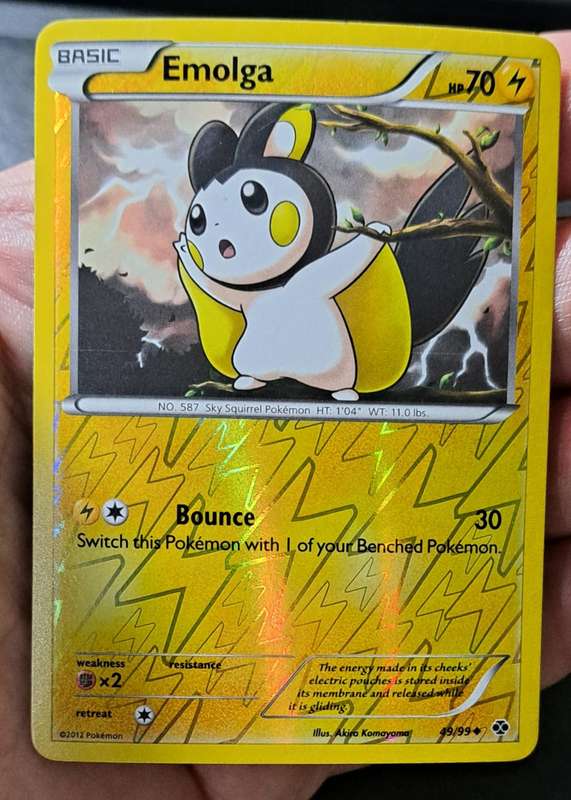 Pokemon Trading Cards - TCG - Emolga - 49/99 - Reverse Holo - Next Destinies (NM)