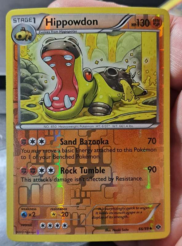 Pokemon Trading Cards - TCG - Hippowdon - 66/99 - Reverse Holo - Next Destinies (NM)