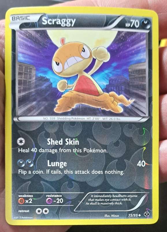 Pokemon Trading Cards - TCG - Scraggy - 73/99 - Reverse Holo - Next Destinies - NM