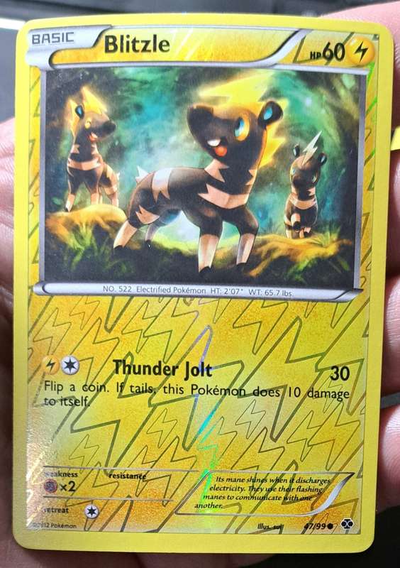 Pokemon Trading Cards - TCG - Blitzle - 47/99 - Reverse Holo - Next Destinies - NM