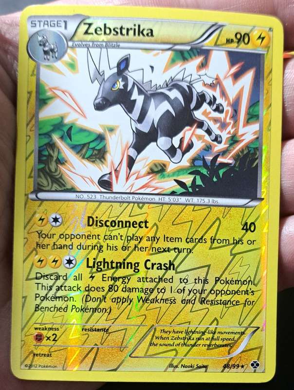 Pokemon Trading Cards - TCG - Zebstrika - 48/99 - Rare Reverse Holo - Next Destinies - NM
