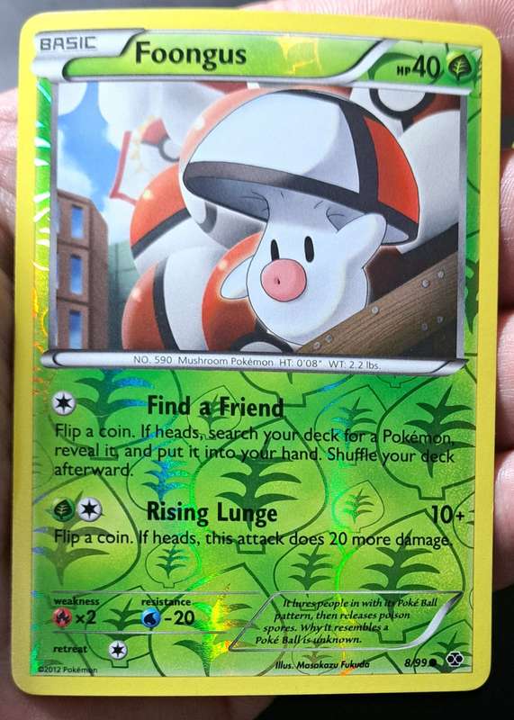 Pokemon Trading Cards - TCG - Foongus - 8/99 - Reverse Holo - Next Destinies - NM