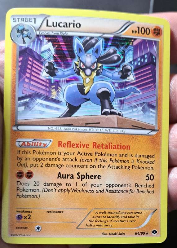 Pokemon Trading Cards - TCG - Lucario - 64/99 - Holo Rare - Next Destinies - NM