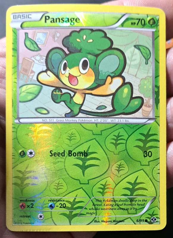 Pokemon Trading Cards - TCG - Pansage - 6/99 - Next Destinies - LP/NM