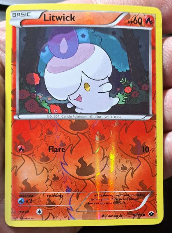Pokemon Trading Cards - Litwick - 18/99 - Reverse Holo - Next Destinies - NM