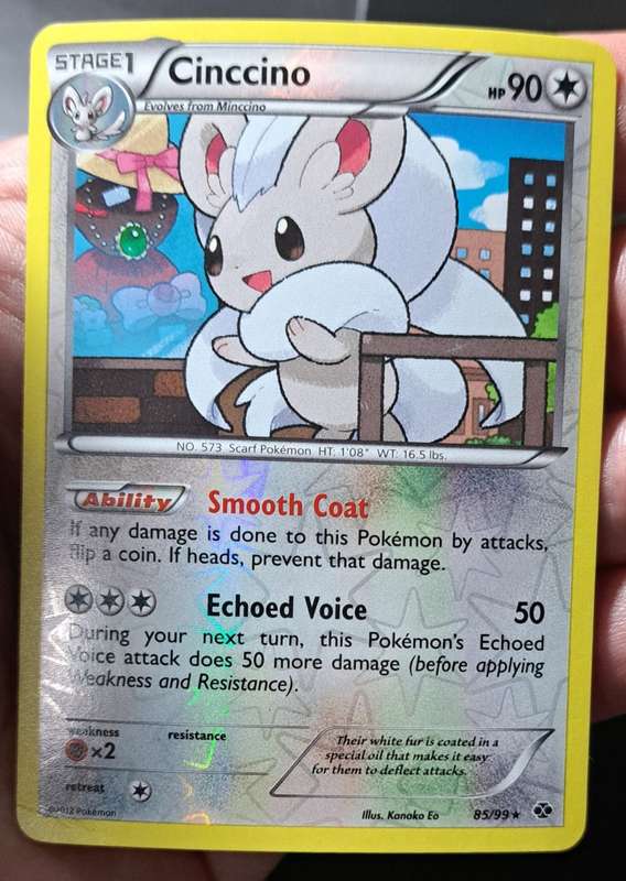 Pokemon Trading Cards - Cinccino - 85/99 - Rare Reverse Holo - Next Destinies - NM