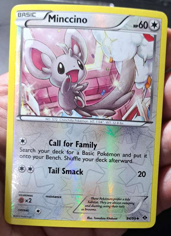 Pokemon Trading Cards - Minccino - 84/99 - Reverse Holo - Next Destinies - NM