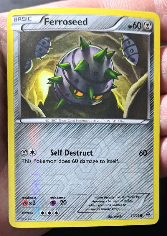 Pokemon Trading Cards - Ferroseed - 77/99 - Reverse Holo - Next Destinies - NM