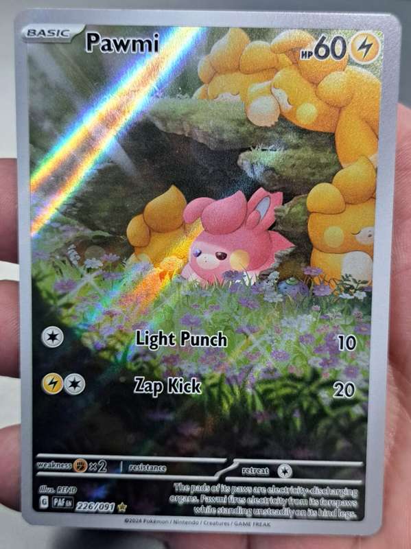 Pokemon Trading Cards - Pawmi - 226/091 - Illustration Rare - Paldean Fates - NM
