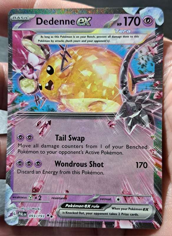 Pokemon Trading Cards - Dedenne ex - 093/193 - Ultra Rare - Paldea Evolved - NM