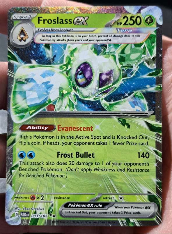 Pokemon Trading Cards - Froslass ex - 003/182 - Ultra Rare - Paradox Rift - NM