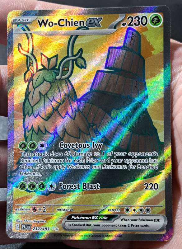 Pokemon Trading Cards - Wo-Chien ex - 232/193 - Full Art Secret Rare - Paldea Evolved - NM