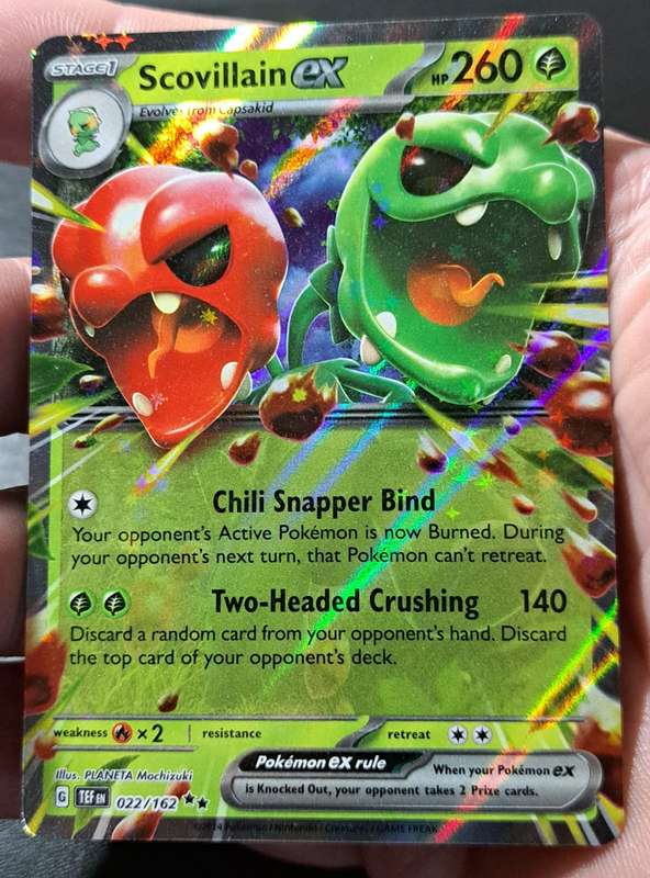 Pokemon Trading Cards - Scovillain ex - 022/162 - Ultra Rare - Temporal Forces  - NM