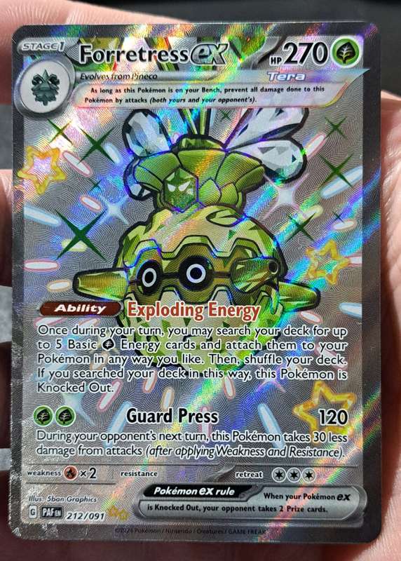 Pokemon Trading Cards - Forretress ex - 212/091 - Shiny Ultra Rare - Paldean Fates  - NM