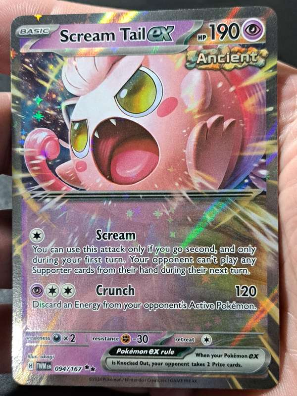 Pokemon Trading Cards - Scream Tail ex - 094/167 - Ultra Rare - Twilight Masquerade Singles  - NM