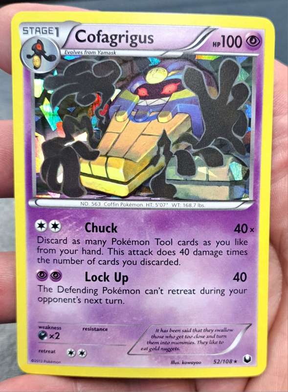Pokemon Trading Cards -  Cofagrigus - 52/108 - Shattered Holo Rare - Theme Deck Dark Explorers - NM