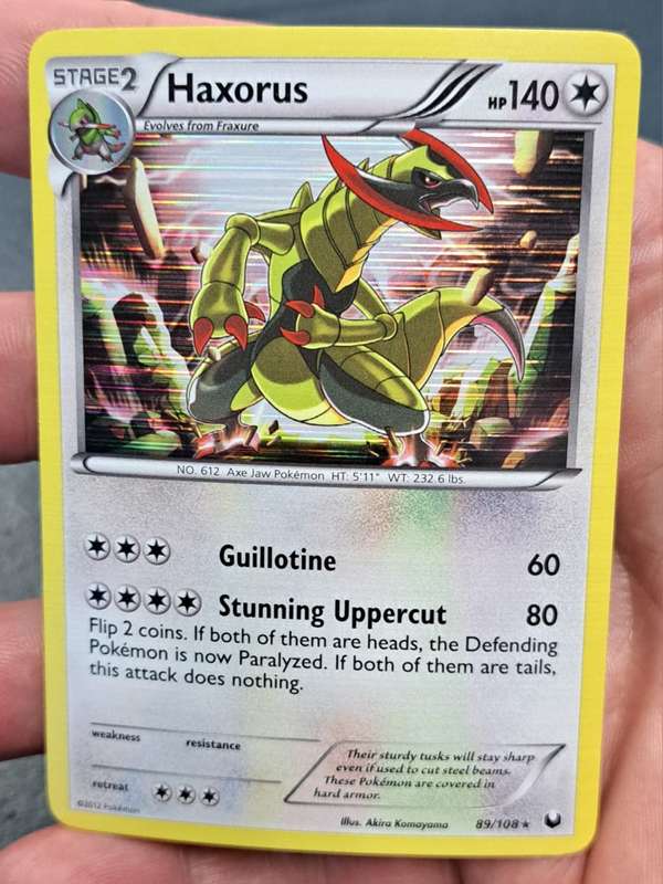 Pokemon Trading Cards - Haxorus - 89/108 - Holo Rare - Dark Explorers - NM