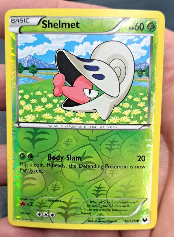 Pokemon Trading Cards - Shelmet - 10/108 - Reverse Holo - Dark Explorers - NM