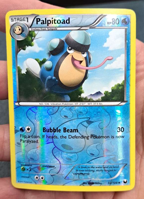 Pokemon Trading Cards - Palpitoad - 32/108 - Reverse Holo - Dark Explorers - NM