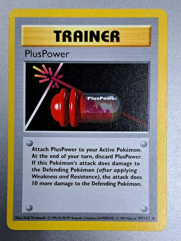 Pokemon Trading Cards - PlusPower - 84/102 - (Shadowless) Base Set - NM