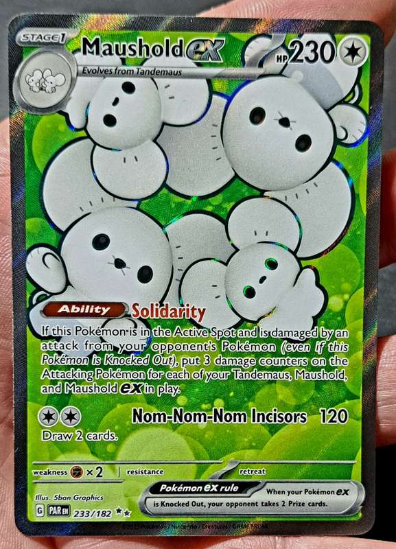 Pokemon Trading Cards - Maushold ex (233/182) - Paradox Rift - NM