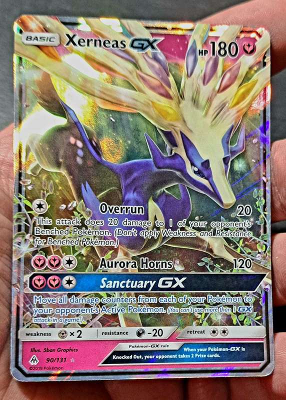 Pokemon Trading Cards - Xerneas GX - 90/131 - Ultra Rare Sun & Moon: Forbidden Light Singles - NM