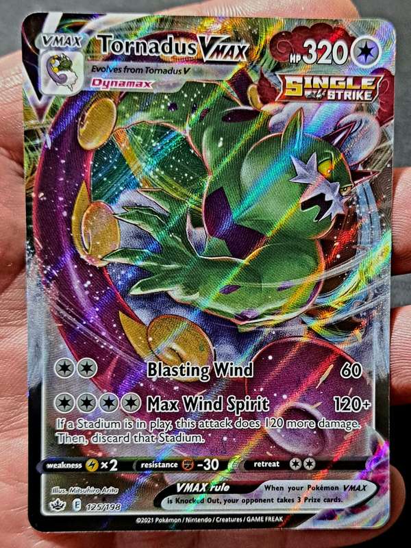 Pokemon Trading Cards - Tornadus VMAX (125/198) [Sword & Shield: Chilling Reign] - NM