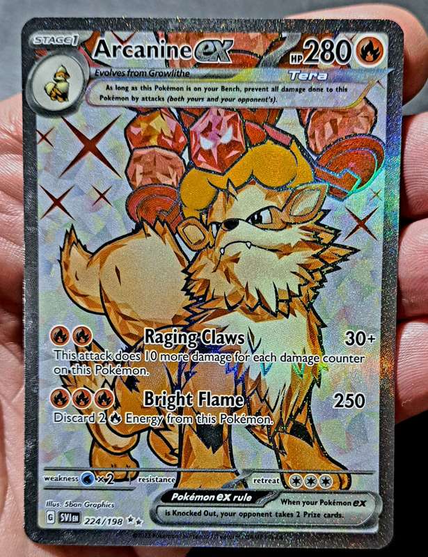 Pokemon Trading Cards - Arcanine ex (224/198) [Scarlet & Violet: Base Set] - NM