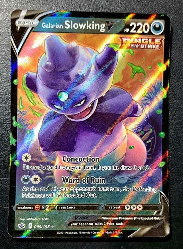 Pokemon Trading Cards - Galarian Slowking V (099/198) Chilling Reign - NM