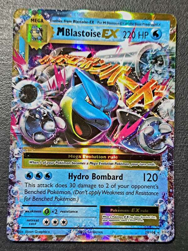 Pokemon Trading Cards - M Blastoise EX (22/108) [XY: Evolutions] - NM