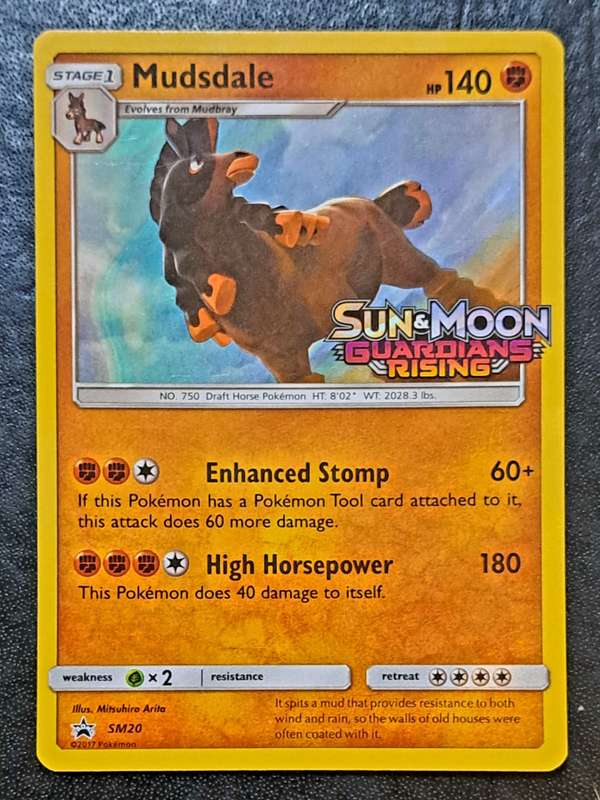 Pokemon Trading Cards - TCG -  Mudsdale - SM20 - Pre-Release Promo - Sun & Moon Promos - NM