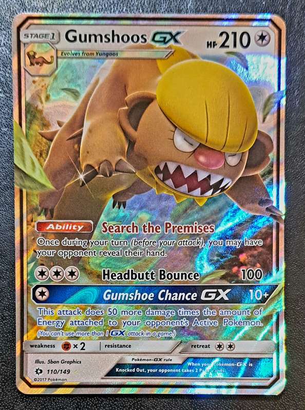 Pokemon Trading Cards - TCG - Gumshoos GX - 110/149 - Ultra Rare Sun & Moon (Base Set) Singles - NM