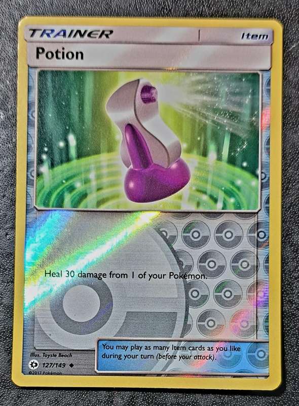 Pokemon Trading Cards - TCG - Potion - 127/149 - Reverse Holo Sun & Moon (Base Set) Singles - NM