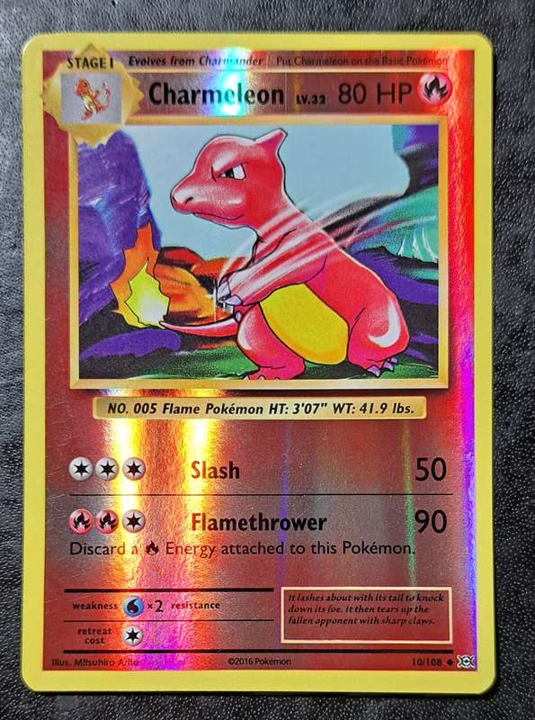 Pokemon Trading Cards - TCG - Charmeleon - 10/10 - Reverse Holo - XY Evolutions Singles - NM