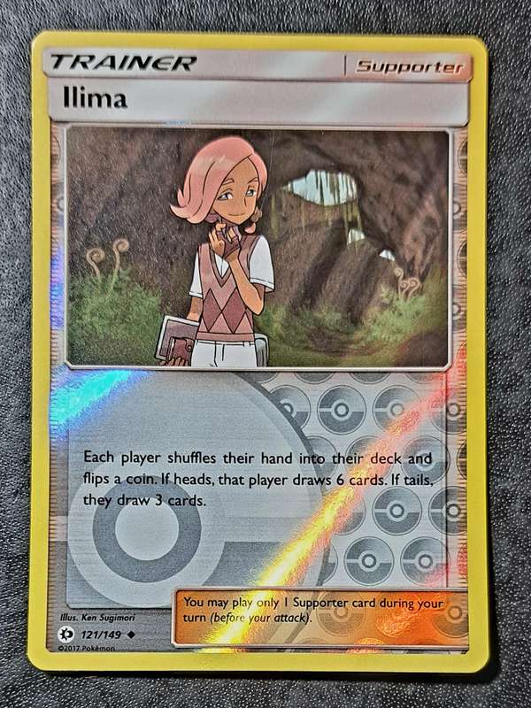 Pokemon Trading Cards - TCG - Ilima - 121/149 - Reverse Holo Sun & Moon (Base Set) Singles - NM