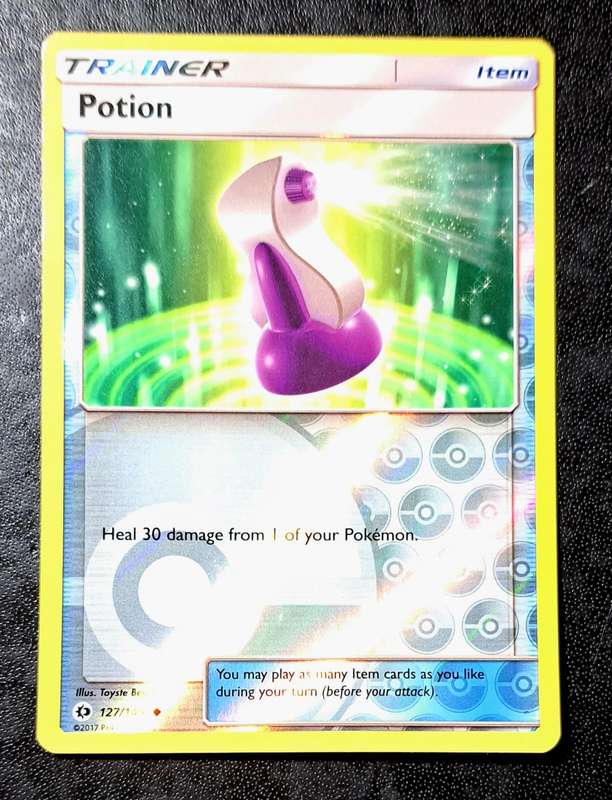Pokemon Trading Cards - TCG - Potion - 127/149 - Reverse Holo Sun & Moon (Base Set) Singles - NM