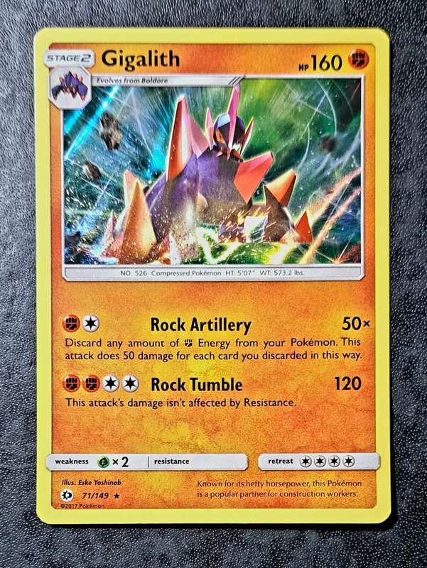 Pokemon Trading Cards - TCG - Gigalith - 71/149 - Holo Rare - Sun & Moon (Base Set) Singles - NM