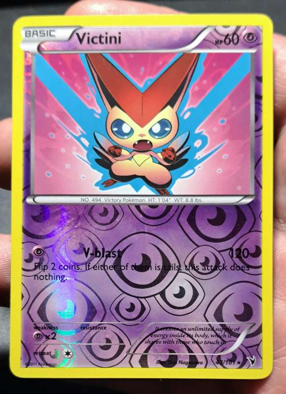 Pokemon Trading Cards - Victini 43/101 - Rare Reverse Holo - Noble Victories - NM
