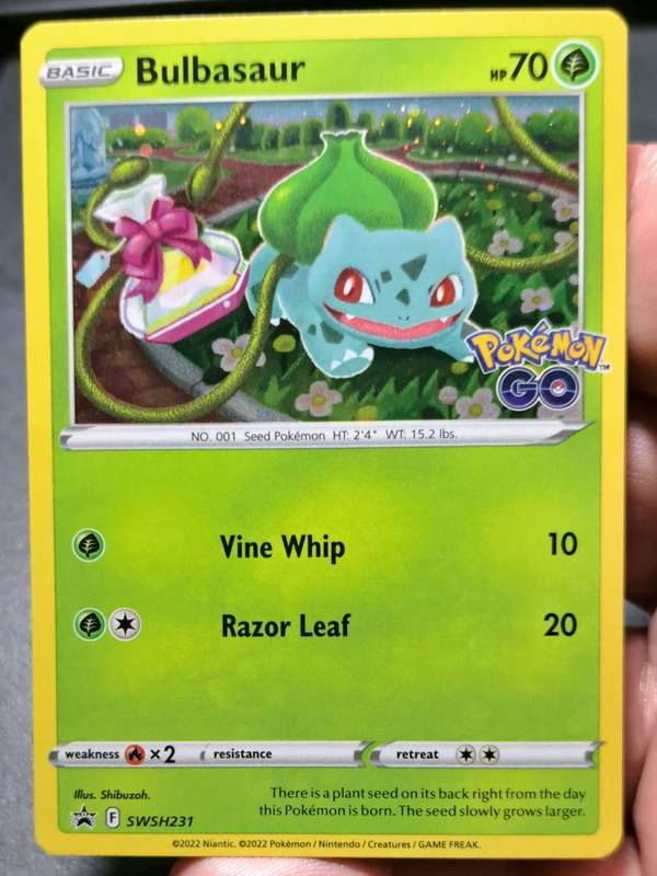 Pokemon Trading Cards - Bulbasaur - SWSH231 - Holo Rare - Go Promos - NM