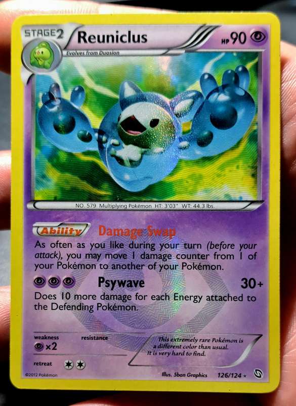 Pokemon Trading Cards - Reuniclus - 126/124 - Secret Rare Black & White 6: Dragons Exalted - NM