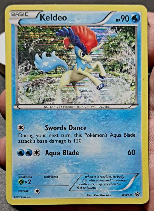 Pokemon Trading Cards - Keldeo - BW60 - Holo Promo Pokemon Black & White Promos - LP-MOD