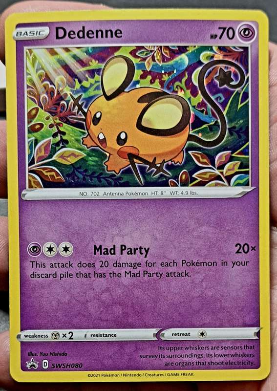 Pokemon Trading Cards - Dedenne - SWSH080 - Cosmos Promo - Sword & Shield Promos - NM