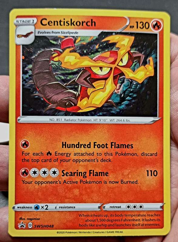 Pokemon Trading Cards - Centiskorch - SWSH048 - Holo Promo - Sword & Shield Promos - NM