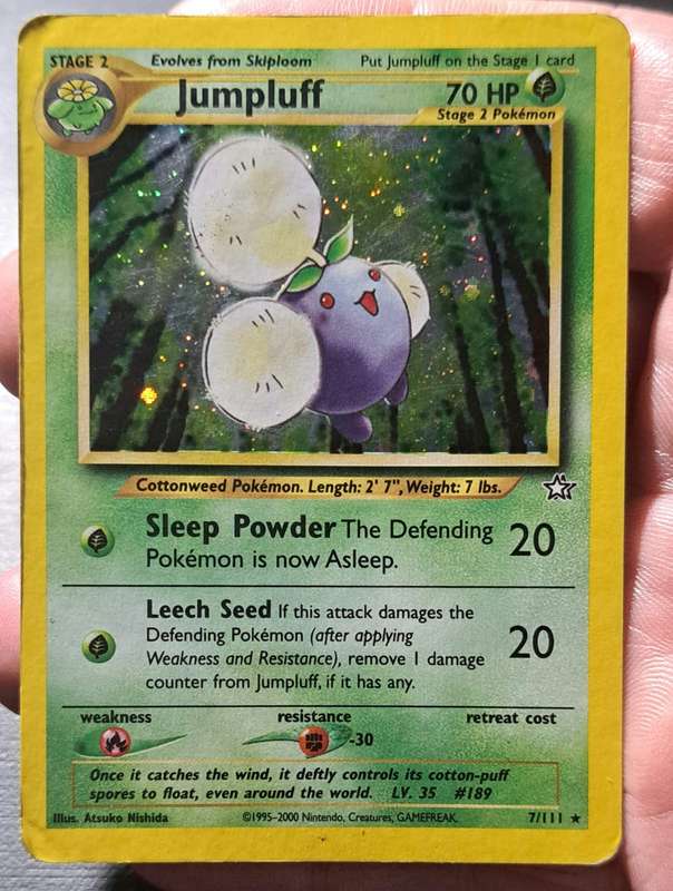 Pokemon Trading Cards - Jumpluff - 7/111 - Holo - Unlimited Neo Genesis - MOD