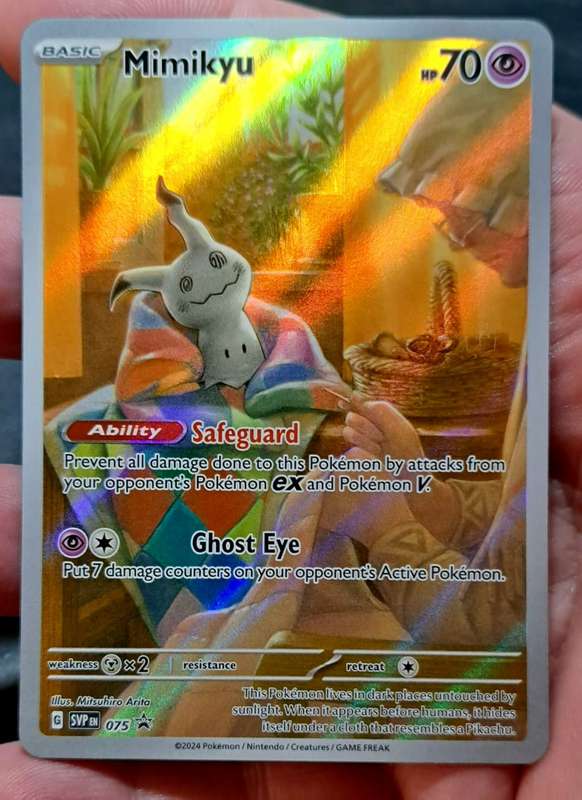 Pokemon Trading Cards - Mimikyu - SVP075 - Illustration Rare Promo - NM