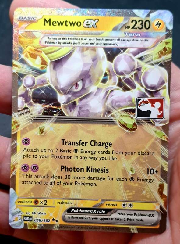 Pokemon Trading Cards -  Mewtwo ex (058/182) Holo [Prize Pack Series Five] - NM