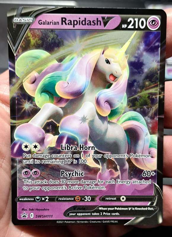 Pokemon Trading Cards - Galarian Rapidash V - SWSH111 - Promo Pokemon Sword & Shield Promos - NM