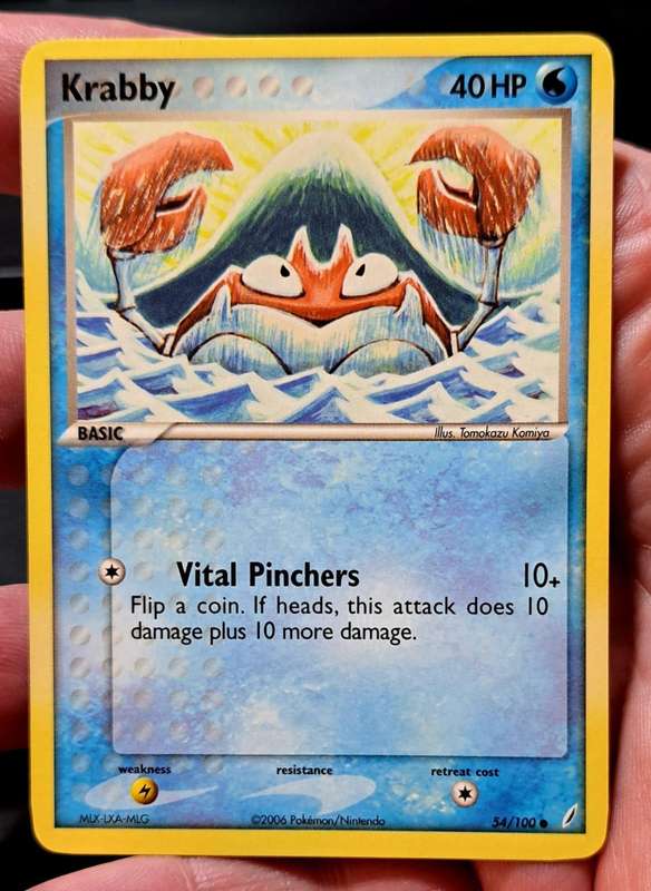 Pokemon Trading Cards - Krabby - 54/100 - Ex Crystal Guardians Singles -NM